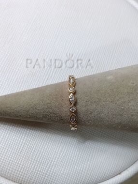 Pandora Vintage 14k Gold Alluring Brilliance Ring